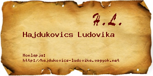 Hajdukovics Ludovika névjegykártya